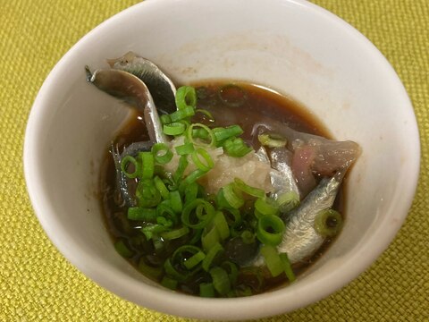 うちのおかず　新鮮なうるめいわしを三杯酢で